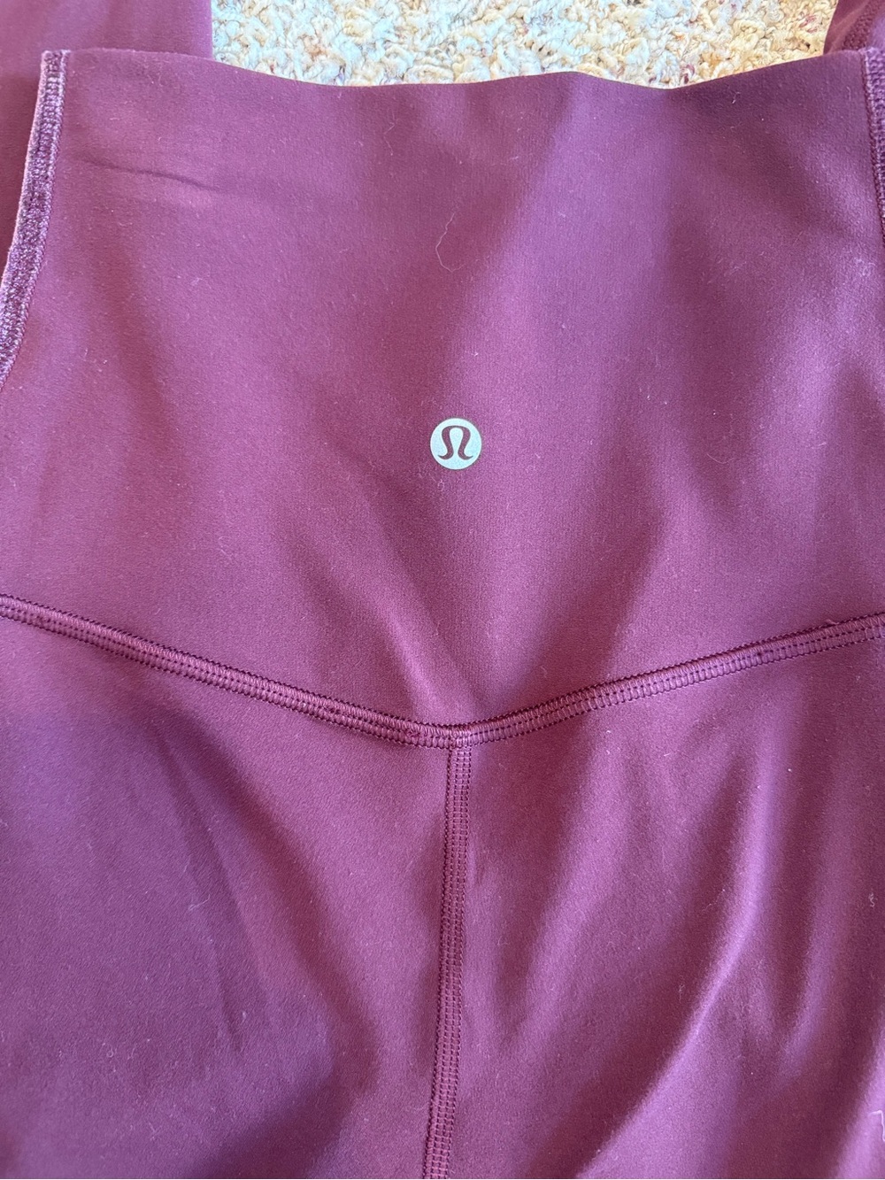 Lululemon Align Super High Rise Crop Velvet Women’s 2 Burgundy Garnet Leggings - Picture 9 of 11